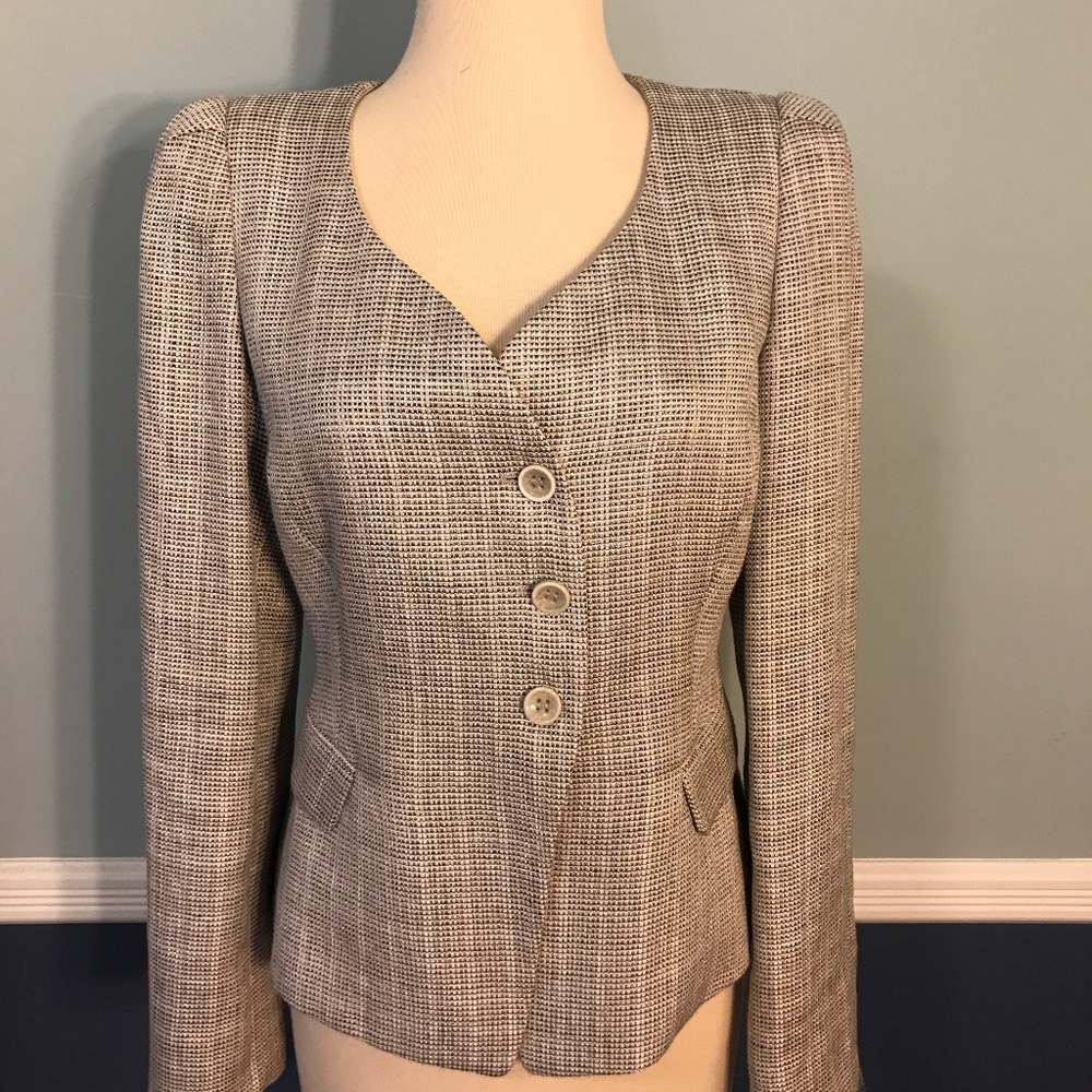 Vintage Armani Collezioni Linen Woven Blazer-sz 6